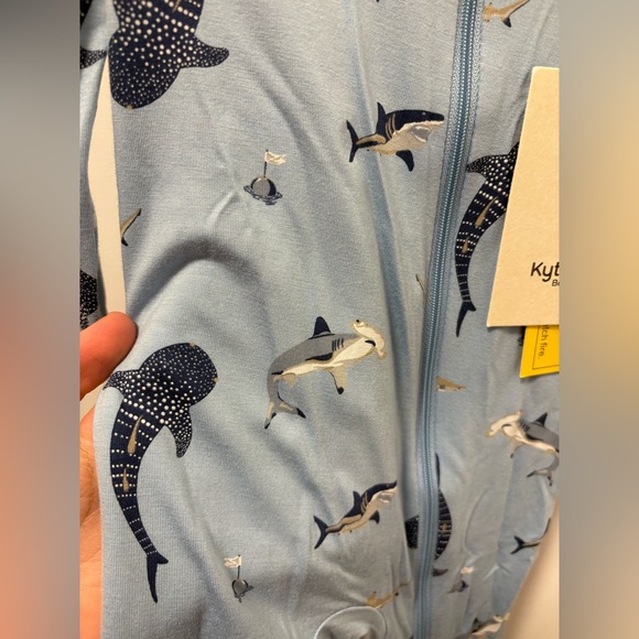 Kyte NWT Baby Blue Shark Pyjama - Picture 5 of 7